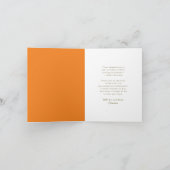 Orange Diagonal Stripes Foto Moderner Abschluss Dankeskarte (Innenseite)