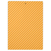 Orange diagonaler Streifen-personalisiertes Klemmbrett (Rückseite)