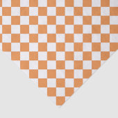 Orange Diamant-Schachbretpastellmuster Seidenpapier (Ausschnitt)