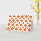 Orange Diamanten auf Weiß Karte (Gelbe Blume)