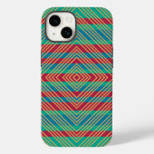 Orange Diamond Blue Red Türkise Pattern Case-Mate iPhone Hülle (Rückseite)