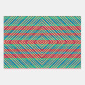 Orange Diamond Blue Red Türkise Pattern Geschenkpapier Set (Vorderseite)