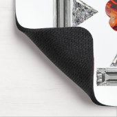 Orange Diamond Gemstone Art, Orange Mousepad (Ecke)