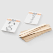 Orange Diamond Heart Wedding Program Fächer (Non-assembled)