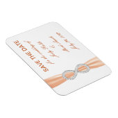 Orange Diamond Infinity speichert das Date Magnet (Rechte Seite)