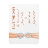 Orange Diamond Infinity speichert das Date Magnet (Vertikal)