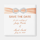 Orange Diamond Infinity speichert das Date Magnet (Vorne)