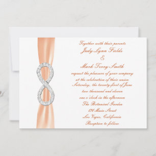 Orange Diamond Infinity Wedding Einladung