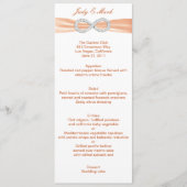 Orange Diamond Infinity Wedding Menu Card Menükarte (Vorderseite)