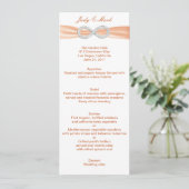 Orange Diamond Infinity Wedding Menu Card Menükarte (Stehend Vorderseite)