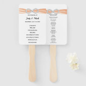 Orange Diamond Infinity Wedding Program Fans Fächer (Vorne und Hinten)