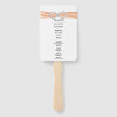 Orange Diamond Infinity Wedding Program Fans Fächer (Rückseite)