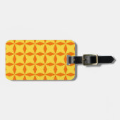 Orange Diamond Pattern Gepäckanhänger (Vorderseite horizontal)