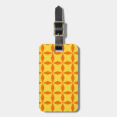 Orange Diamond Pattern Gepäckanhänger (Vorderseite vertikal)