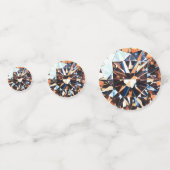 Orange Diamond Pattern Konfetti (Rückseiten)