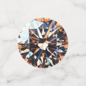 Orange Diamond Pattern Konfetti (Klein Vorderseite)