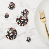 Orange Diamond Pattern Konfetti (Gruppe)