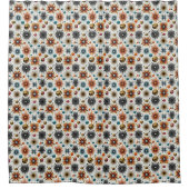 Orange Diamonds Mid Century Modern Shower Curtain Duschvorhang (Vorderseite)