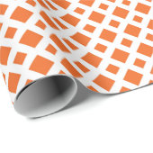 Orange Diamonds on White Geschenkpapier (Rolleneckpunkt)