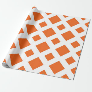 Orange Diamonds on White Geschenkpapier