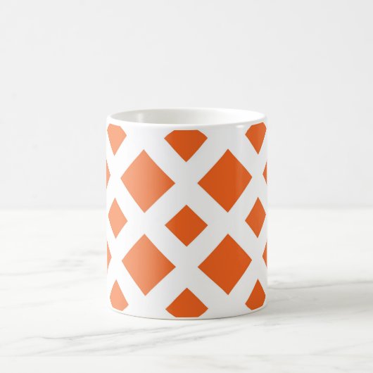 Orange Diamonds on White Kaffeetasse (Mittel)