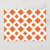 Orange Diamonds on White Postkarte (Vorderseite)