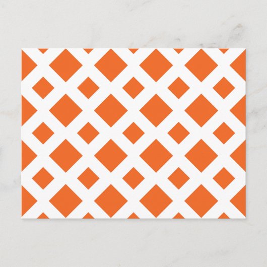 Orange Diamonds on White Postkarte (Vorderseite)