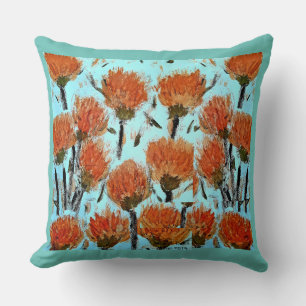 Orange Dianthus caryophyllus Throw Cushion 51 x 5 Kissen