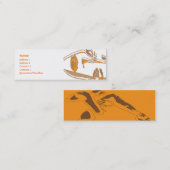 Orange, die - dünn denkt mini visitenkarte (Vorne/Hinten)