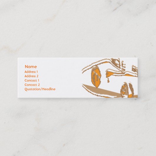 Orange, die - dünn denkt mini visitenkarte (Vorderseite)