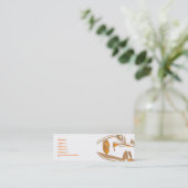 Orange, die - dünn denkt mini visitenkarte (Stehend Vorderseite)