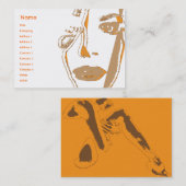 Orange, die - mollig denkt visitenkarte (Vorne/Hinten)