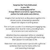 Orange Diesel Lokomotive Motor Eisenbahn Puzzle