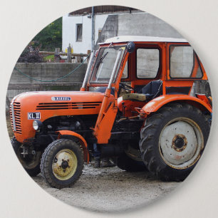 Orange Diesel Tractor Steyr KL II Button