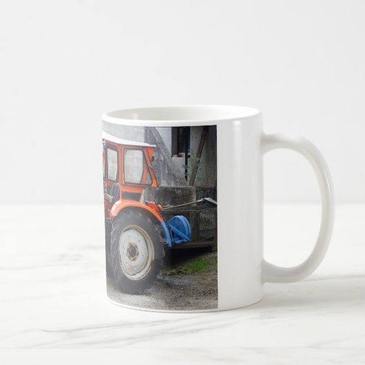 Orange Diesel Tractor Steyr KL II Kaffeetasse (Rechts)