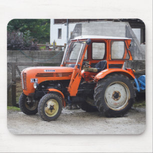 Orange Diesel Tractor Steyr KL II Mousepad