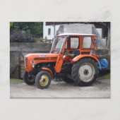 Orange Diesel Tractor Steyr KL II Postkarte (Vorderseite)