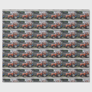 Orange Diesel Traktor Steyr KL II Geschenkpapier