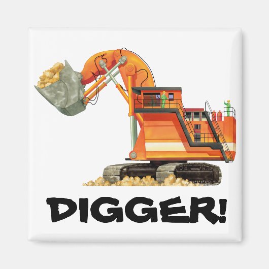 Orange Digger Magnet (Vorne)