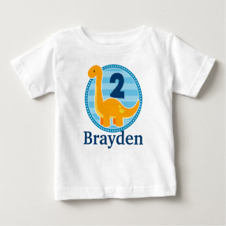 Orange Dinosaurier-Geburtstags-Shirt für Kinder Baby T-shirt