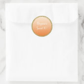 Orange Dipped Gold Glitzer Glam Sparkon Party Runder Aufkleber (Tasche)