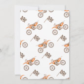 Orange Dirt Bike Einladung zum Geburtstag (Rückseite)