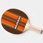 Orange Dirt Board Streifen mit Namen Tischtennis Schläger (Seitenansicht)