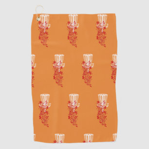 Orange Discgolftuch Golfhandtuch