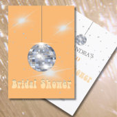 Orange Disco Ball Brautparty Einladung