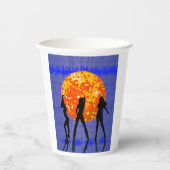 Orange Disco Ball Pappbecher (Vorderseite)