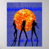 Orange Disco Ball Poster (Vorne)