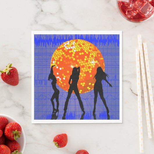 Orange Disco Ball Serviette (Beispiel)