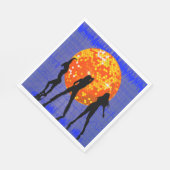 Orange Disco Ball Serviette (Ecke)