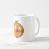 Orange Disco-Kugel Kaffeetasse (VorderseiteRechts)
